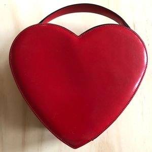 Vintage Moschino Patent Leather Heart Shaped Bag